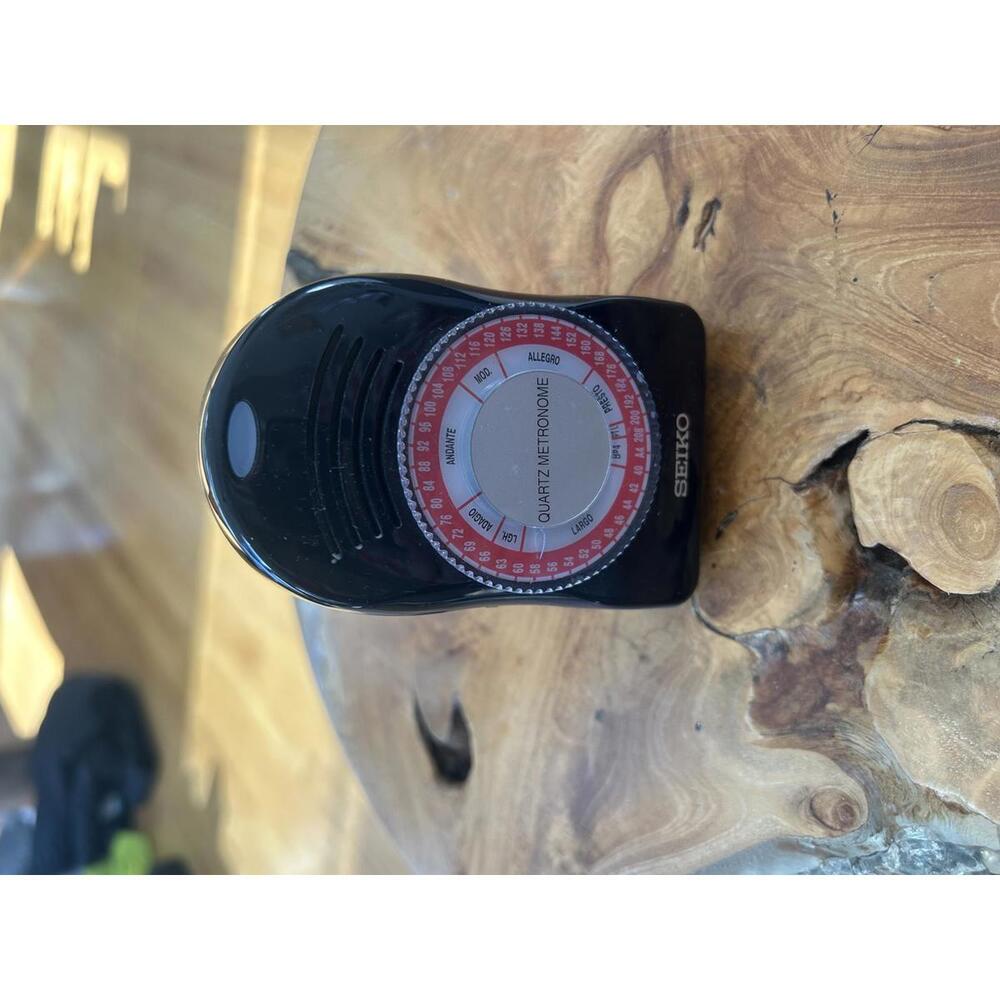 Seiko Quartz Metronome Black Portable Music Tempo Device